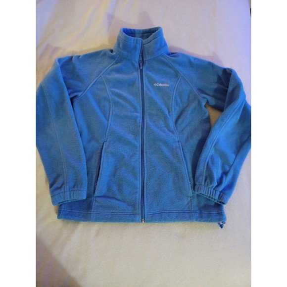 Columbia Womens Blue Full Zip Fleece Jacket Size Medium - Picture 1 of 8